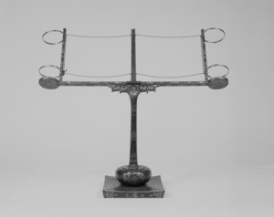 Red Sandalwod Scroll Stand with Gold and Silver Painting (Reproduction)_3