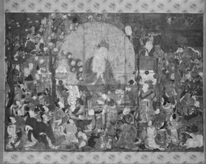 絹本著色釈迦金棺出現図模写_7