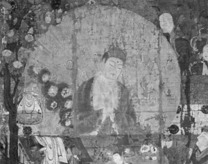 絹本著色釈迦金棺出現図模写_8