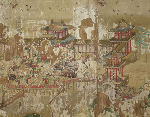 平等院鳳凰堂壁画模写　仏後壁画（阿弥陀浄土図）_2