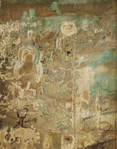 平等院鳳凰堂壁画模写　下品上生図　左扉_1