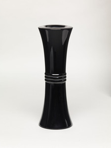 黒漆塗鼓胴形花器　北村久齋作_1