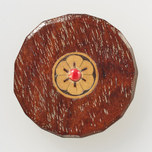 Lidded Cylindrical Jar with Marquetry Design of a Flower_1