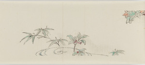 図案（紅葉に笹・藪柑子）（木内家三代資料のうち）_1