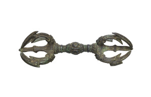 Gilt-bronze Five-pronged Vajra Pestle_1