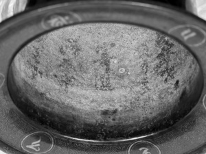 銅製銀象嵌梵字宝相華唐草文香炉_9