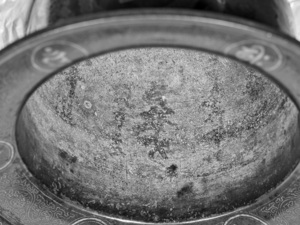 銅製銀象嵌梵字宝相華唐草文香炉_22