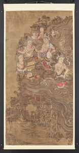 阿弥陀二十五菩薩図　模本（左　諸菩薩その１）